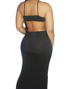 CUT OUT MIDI (BLACK)